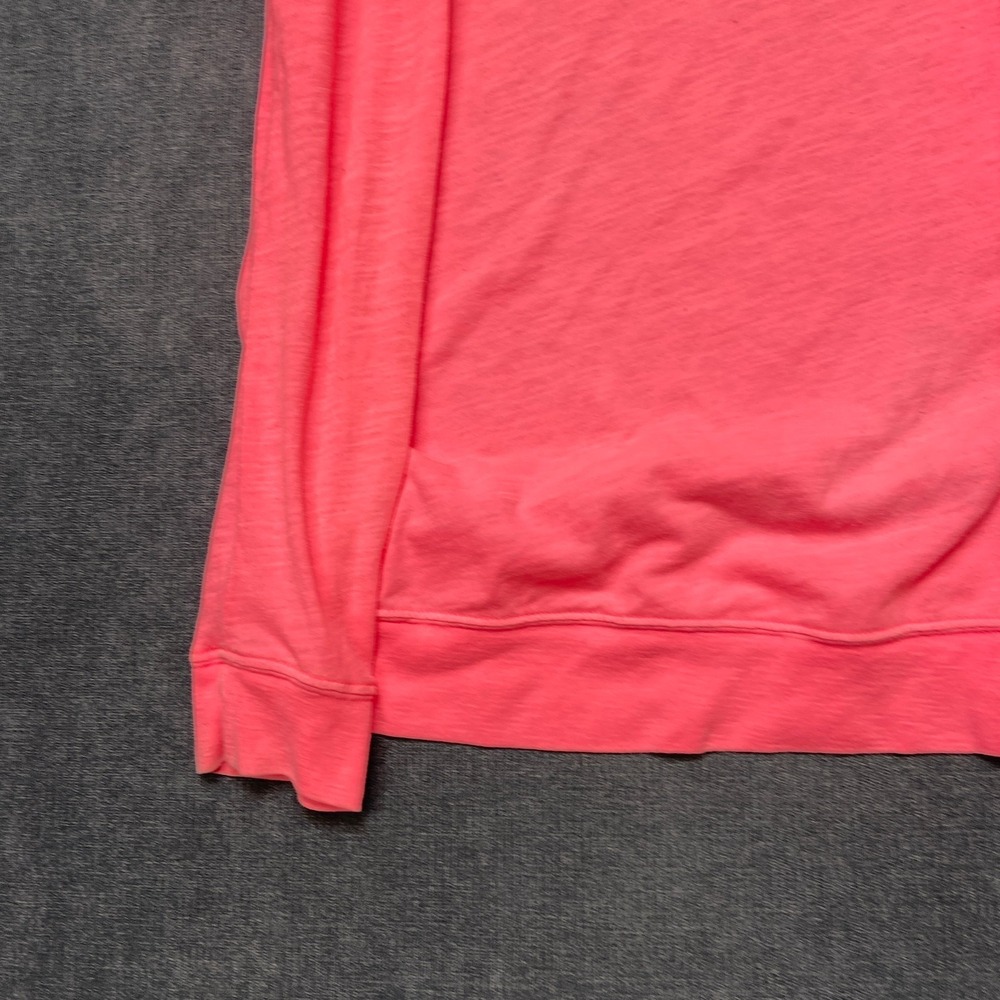 Victoria's Secret PINK Long Sleeve Shirt Womens XS Neon Pink Logo Pullover - Picture 10 of 13